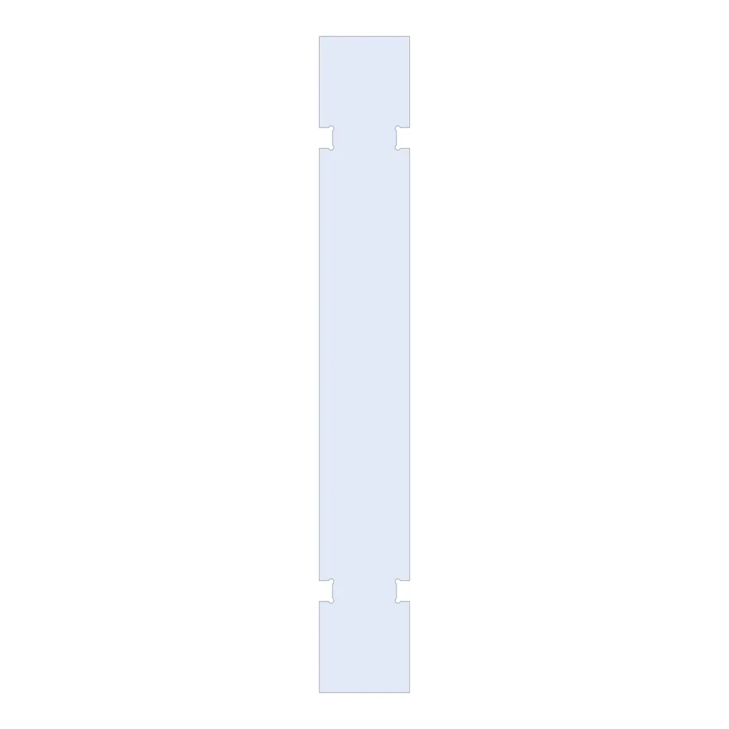 Brauer Wand 40cm helder glas tweezijdige uitsparingen