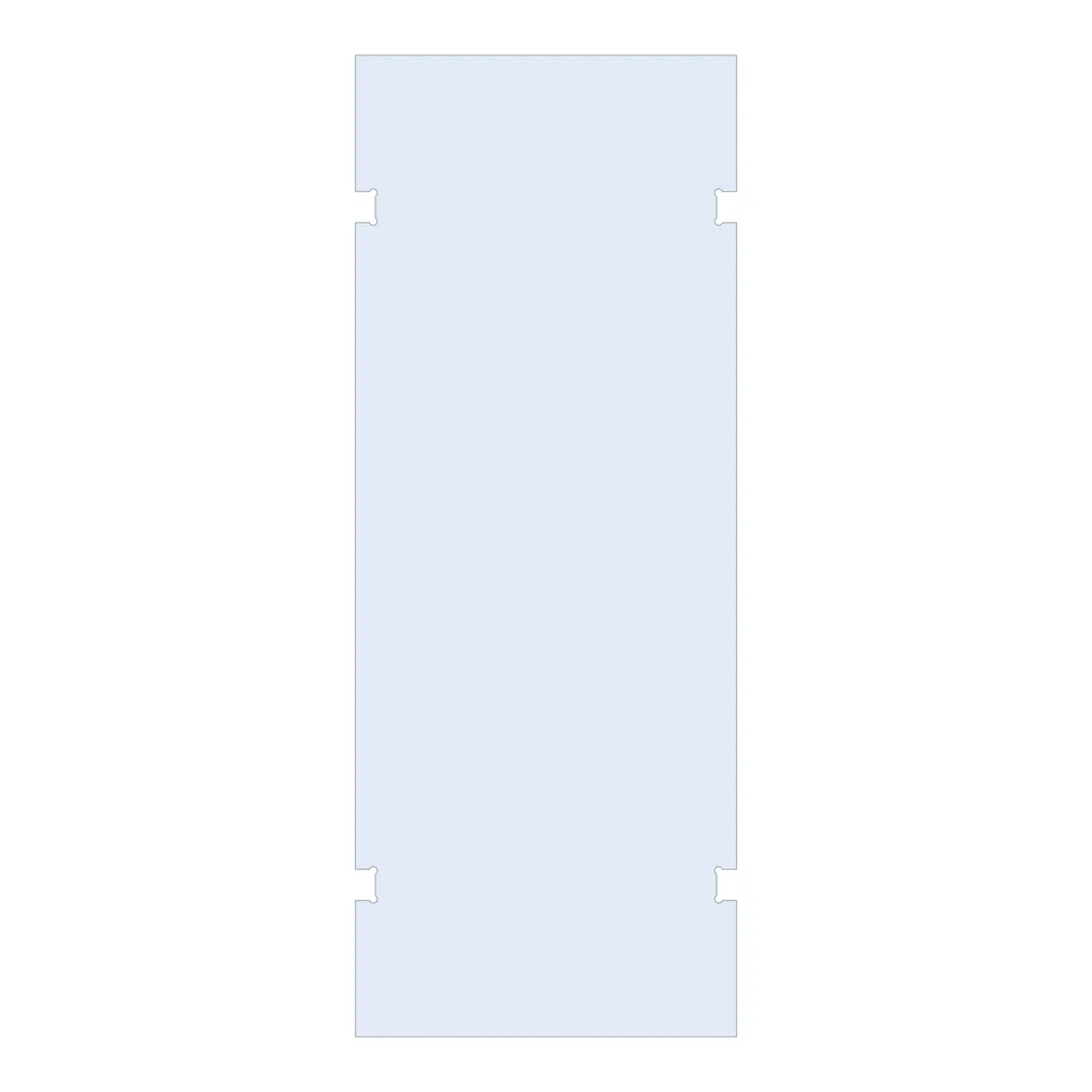 Brauer Wand 90cm helder glas tweezijdige uitsparingen