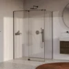 Brauer Stellar douchecabine met draaideur helder glas 140x90x200cm omkeerbaar incl. glascoating PVD gunmetal geborsteld 14 afbeelding 1 Brauer Stellar douchecabine met draaideur helder glas 140x90x200cm omkeerbaar incl. glascoating PVD gunmetal geborsteld