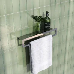 afbeelding 2 Brauer Handdoekrek met planchet chroom