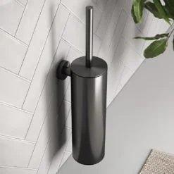 afbeelding 2 Brauer Toiletborstelset hangend gunmetal geborsteld PVD