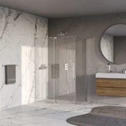 afbeelding 2 Brauer Stellar douchecabine met draaideur helder glas 140x100x200cm omkeerbaar incl. glascoating chroom