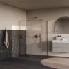 Brauer Stellar douchecabine met draaideur helder glas 140x100x200cm omkeerbaar incl. glascoating PVD koper geborsteld 8 afbeelding 2 Brauer Stellar douchecabine met draaideur helder glas 140x100x200cm omkeerbaar incl. glascoating PVD koper geborsteld