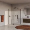 afbeelding 2 Brauer Stellar douchecabine met draaideur helder glas 140x100x200cm omkeerbaar incl. glascoating PVD gunmetal geborsteld