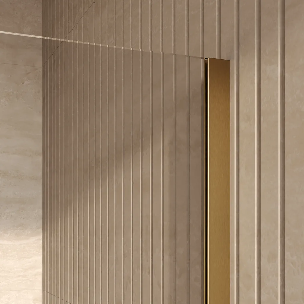 Brauer Stellar douchecabine met draaideur helder glas 100x90x200cm omkeerbaar incl. glascoating PVD goud geborsteld 3 afbeelding 3 Brauer Stellar douchecabine met draaideur helder glas 100x90x200cm omkeerbaar incl. glascoating PVD goud geborsteld