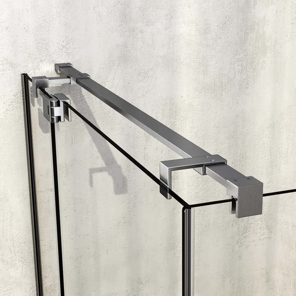 Brauer Stellar douchecabine met draaideur helder glas 140x90x200cm omkeerbaar incl. glascoating PVD RVS-kleurig geborsteld 4 afbeelding 4 Brauer Stellar douchecabine met draaideur helder glas 140x90x200cm omkeerbaar incl. glascoating PVD RVS-kleurig geborsteld