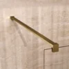 afbeelding 4 Brauer Void Carving douchecabine met draaideur helder glas 100x100x200cm incl. glascoating PVD goud geborsteld