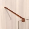 afbeelding 4 Brauer Void Carving douchecabine met draaideur helder glas 100x100x200cm incl. glascoating PVD koper geborsteld