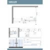 maattekening 1 Brauer Stellar douchecabine met draaideur helder glas 140x80x200cm omkeerbaar incl. glascoating PVD koper geborsteld